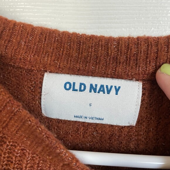 Old Navy rust orange ribbed crewneck soft sweater - Picture 6 of 6